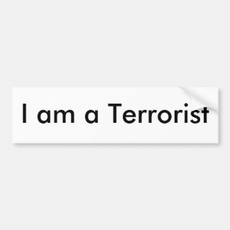Ik ben een terrorist bumpersticker
