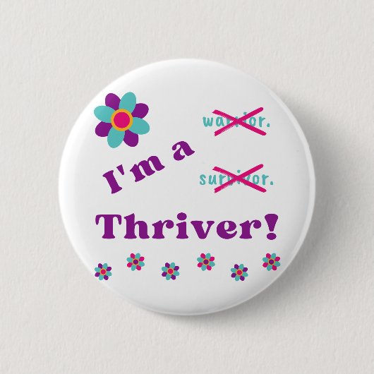 Ik ben een Thriver! Ronde Button 5,7 Cm (Voorkant)