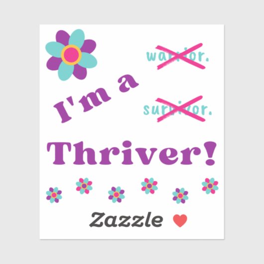 Ik ben een Thriver! Sticker (Vel)