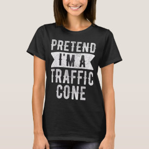 Ik ben een Traffic Cone kostuum Sinaasappel Lazy H T-shirt