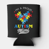 Ik ben een trots autisme Mimi - Perfect voor groot Blikjeskoeler (Achterkant)