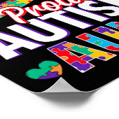 Ik ben een trots autisme tante Autism Awareness Pu Poster (Hoek)