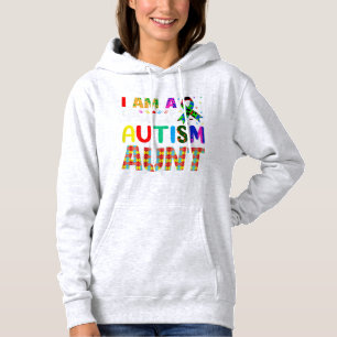 Ik ben een trots autisme tante design voor autisme hoodie