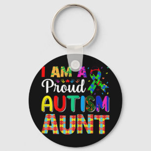 Ik ben een trots autisme tante design voor autisme sleutelhanger
