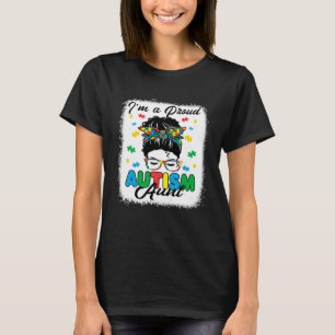 Ik ben een trots autisme tante Love Heart Autism A T-shirt
