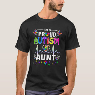 Ik ben een trots autisme tante Vrouwenhart T-shirt