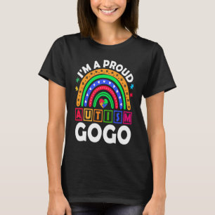 Ik ben een trotse autisme-gogo, grappige regenboog t-shirt
