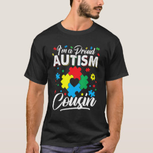 Ik ben een trotse autisme neef liefde hart autisme t-shirt