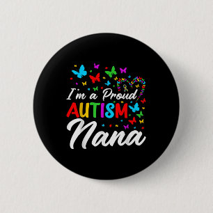 Ik ben een trotse autisme-oma autisme bewustzijn l ronde button 5,7 cm