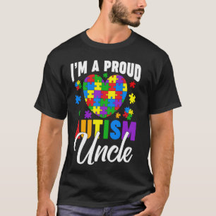 Ik ben een trotse autisme-oom Autisme bewustzijnsd T-shirt