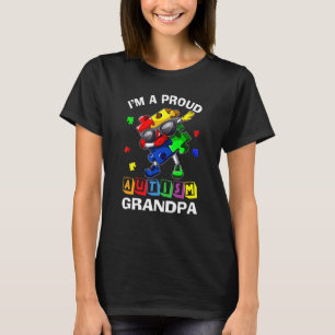 Ik ben een trotse autisme opa autisme bewustzijn D T-shirt