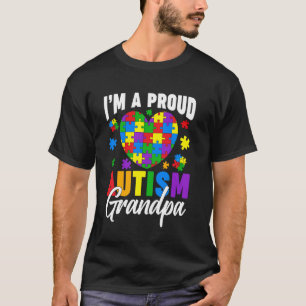 Ik ben een trotse autisme opa autisme bewustzijn d t-shirt