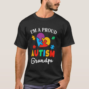 Ik ben een trotse autisme opa autisme bewustzijn h t-shirt