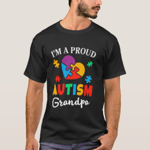 Ik ben een trotse autisme opa autisme bewustzijn h t-shirt