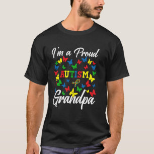 Ik ben een trotse autisme opa Autisme bewustzijnsd T-shirt