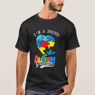 Ik ben een trotse autisme opa bewustzijn autistisc t-shirt