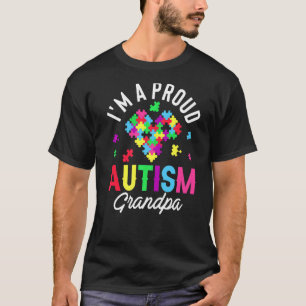 Ik ben een trotse autisme opa familie matching aut t-shirt