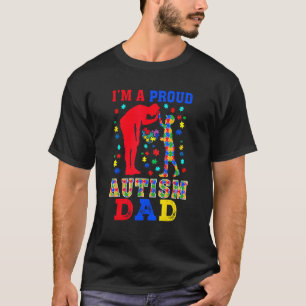 Ik ben een trotse autisme papa trotse stukken puzz t-shirt