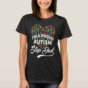 Ik ben een trotse autisme stiefvader autisme puzze t-shirt