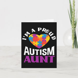 Ik ben een trotse autisme tante puzzel hart autism kaart