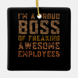 ik ben een trotse baas van een baanbrekend persone keramisch ornament