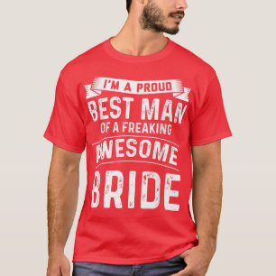 Ik ben een trotse getuige van de bruid bruidegom t-shirt