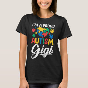 Ik ben een trotse Gigi-liefdeshart Autisme-bewustz T-shirt