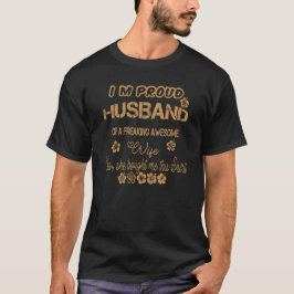 Ik ben een trotse man van een geweldige vrouw t-shirt