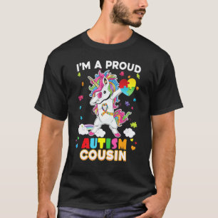 Ik ben een trotse neef dabbing eenhoorn autisme be t-shirt