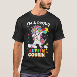 Ik ben een trotse neef dabbing eenhoorn autisme be t-shirt