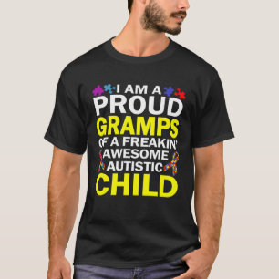 Ik ben een trotse opa autistisch kind Autisme bewu T-shirt