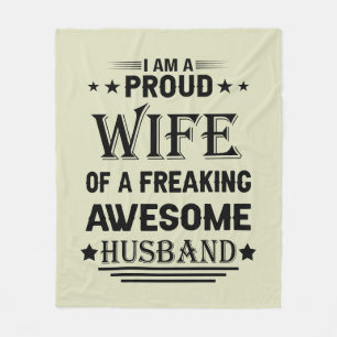 Ik ben een trotse vrouw van een geweldige man fleece deken
