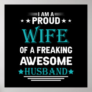 Ik ben een trotse vrouw van een geweldige man poster