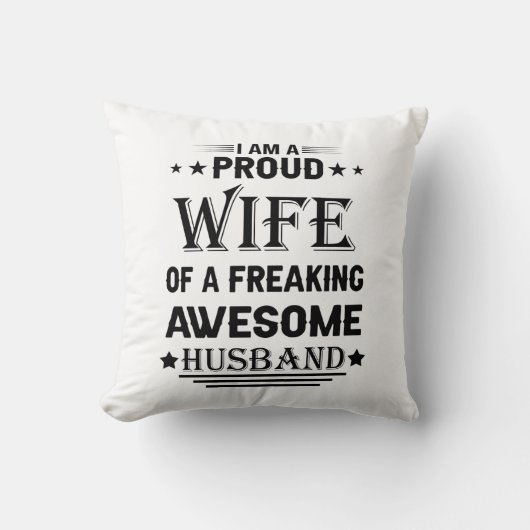 Ik ben een trotse vrouw van een geweldige vent kussen (Voorkant)