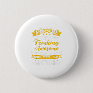 Ik ben een trotse zoon in de wet van een freaking ronde button 5,7 cm