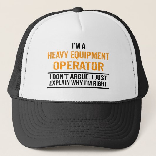 Ik ben een trucker van de Heavy Equipment Operator Pet (Voorkant)