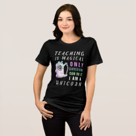 Ik ben een unicorn Funny Teacher Slogan Tri-Blend Shirt
