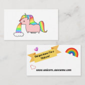 Ik ben een Unicorn Visitekaartje (Voorkant / Achterkant)