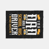 Ik ben een vader- en schoolbuschauffeur fleece deken (Voorkant (Horizontaal))