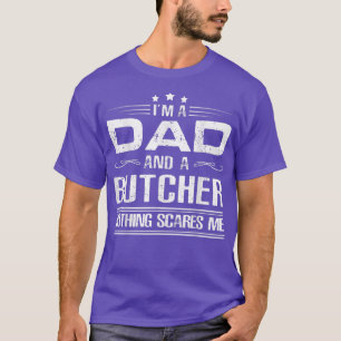 Ik ben een vader en slager BBQ rundvlees Vaderdag T-shirt