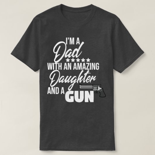 Ik ben een vader met een pistool t-shirt (Design voorkant)