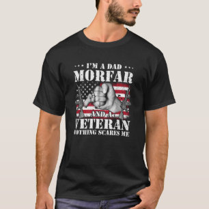 Ik ben een vader Morfar en een veteraan niets maak T-shirt