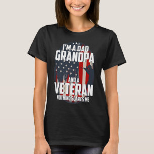 Ik ben een vader opa en een veteraan... ik ben ban t-shirt