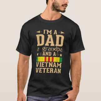 Ik ben een vader opa en een Vietnam veteraan trots T-shirt