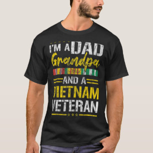 Ik ben een vader opa en een Vietnam Veteraan vader T-shirt
