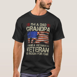 Ik ben een vader opa en Vietnam veteraan retro pap T-shirt