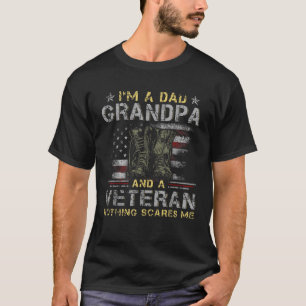 Ik ben een vader Opa Trots Veteraan Vaderdag Gift T-shirt
