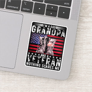 Ik ben een vader opa veteraan grappige vader pensi sticker