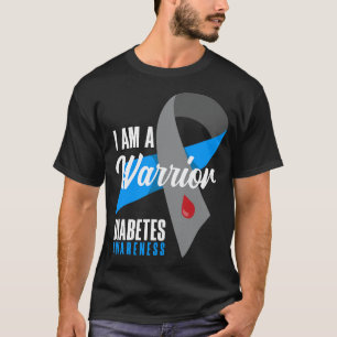 Ik ben een vechter diabetes bewustzijn t-shirt