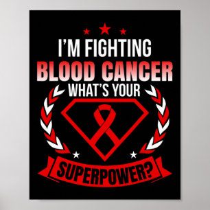 Ik ben een vechter van Blood Cancer Ribbon Awarene Poster